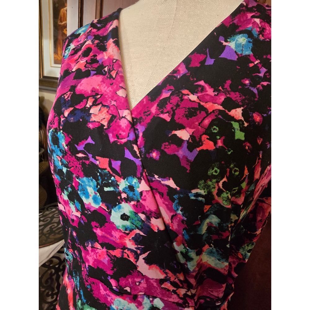 Taylor Floral Maxi Dress 14 Faux Wrap Wedding Guest Garden Party Cruise - Picture 5 of 7